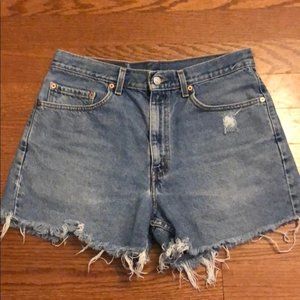 Levi's 550 Vintage Cutoff Denim Shorts